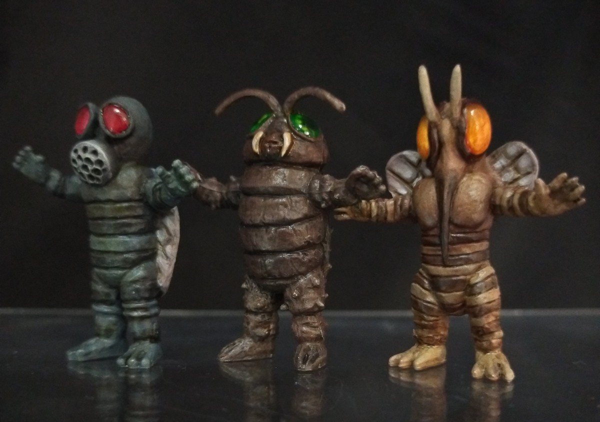 ゴキブラー モスゴジラ ハエブーン 3体セット リペイント 完成品 