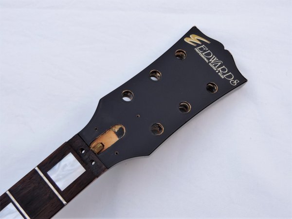 EDWARDS　エドワーズ　レスポール型ネック　ミディアムスケール22F　オールブラック　94年製EDWARDS E-LP-85