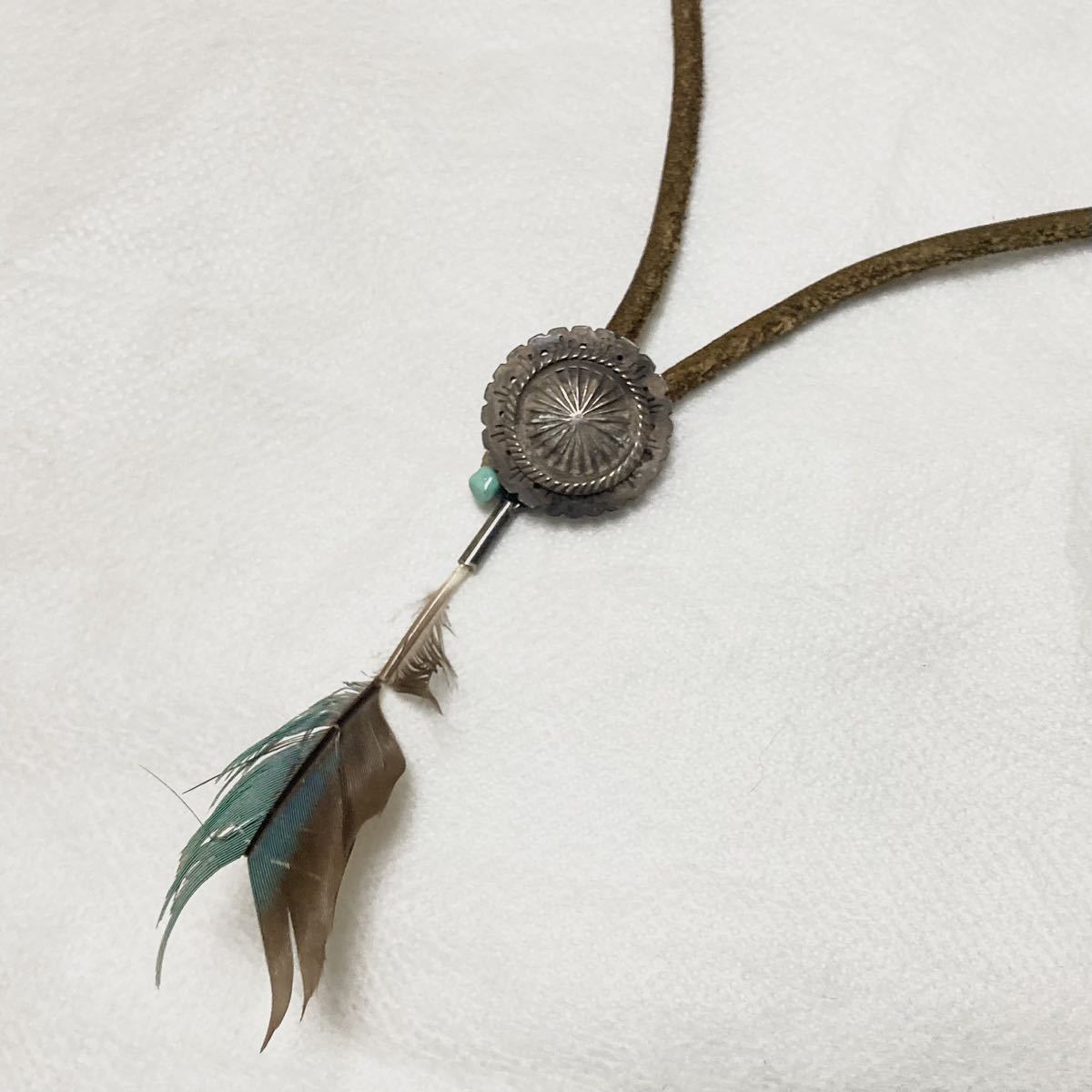 KAPITAL キャピタル フェザー × ターコイズ ネックレス