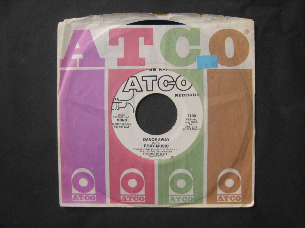 [即決][7インチ][モノラル][米プロモ盤]■Roxy Music - Dance Away■ロキシー・ミュージック■ダンス・アウェイ■Manifesto■[US PROMO]