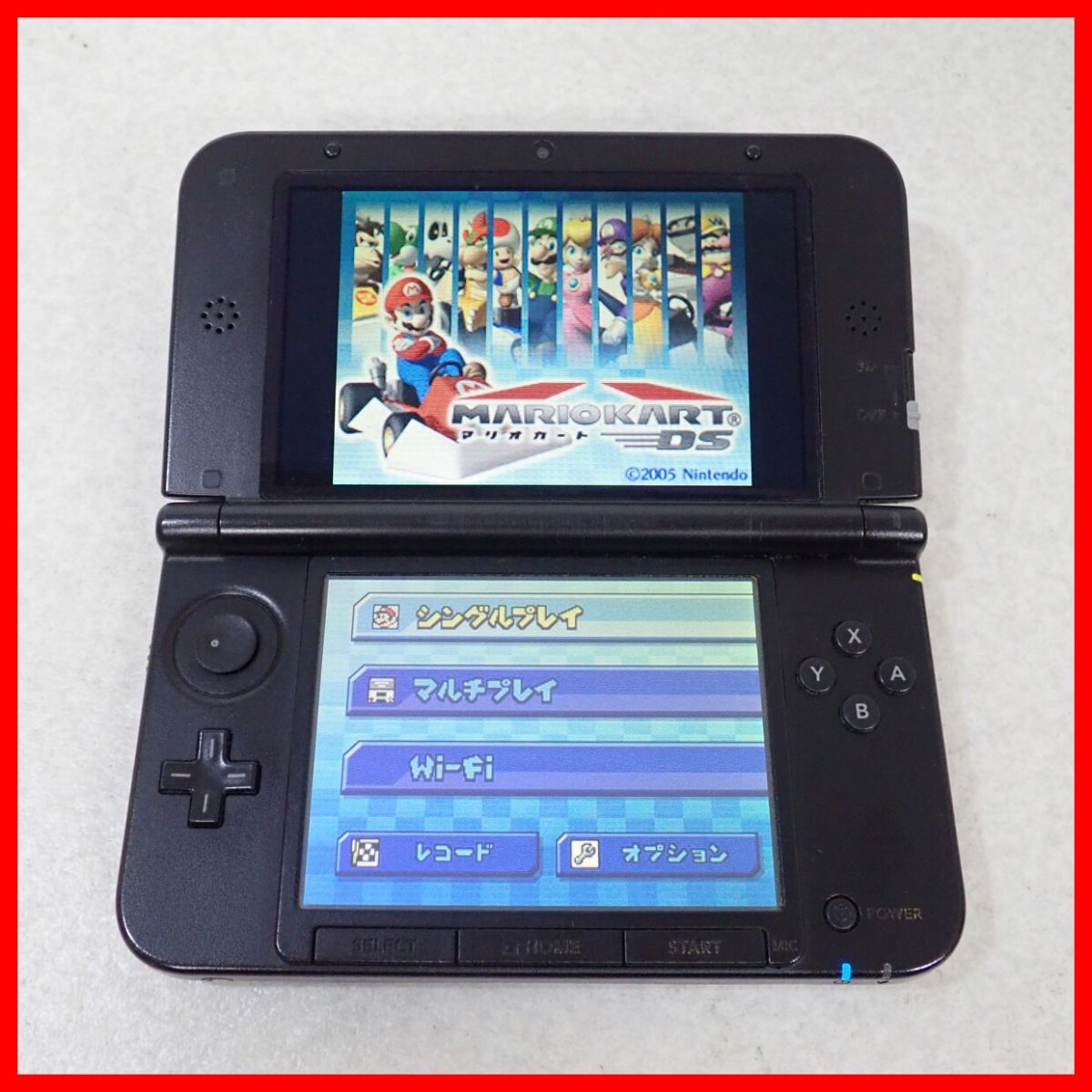 動作品 ニンテンドー3DSLL ブルー×ブラック 本体 + ソフト マリオ  