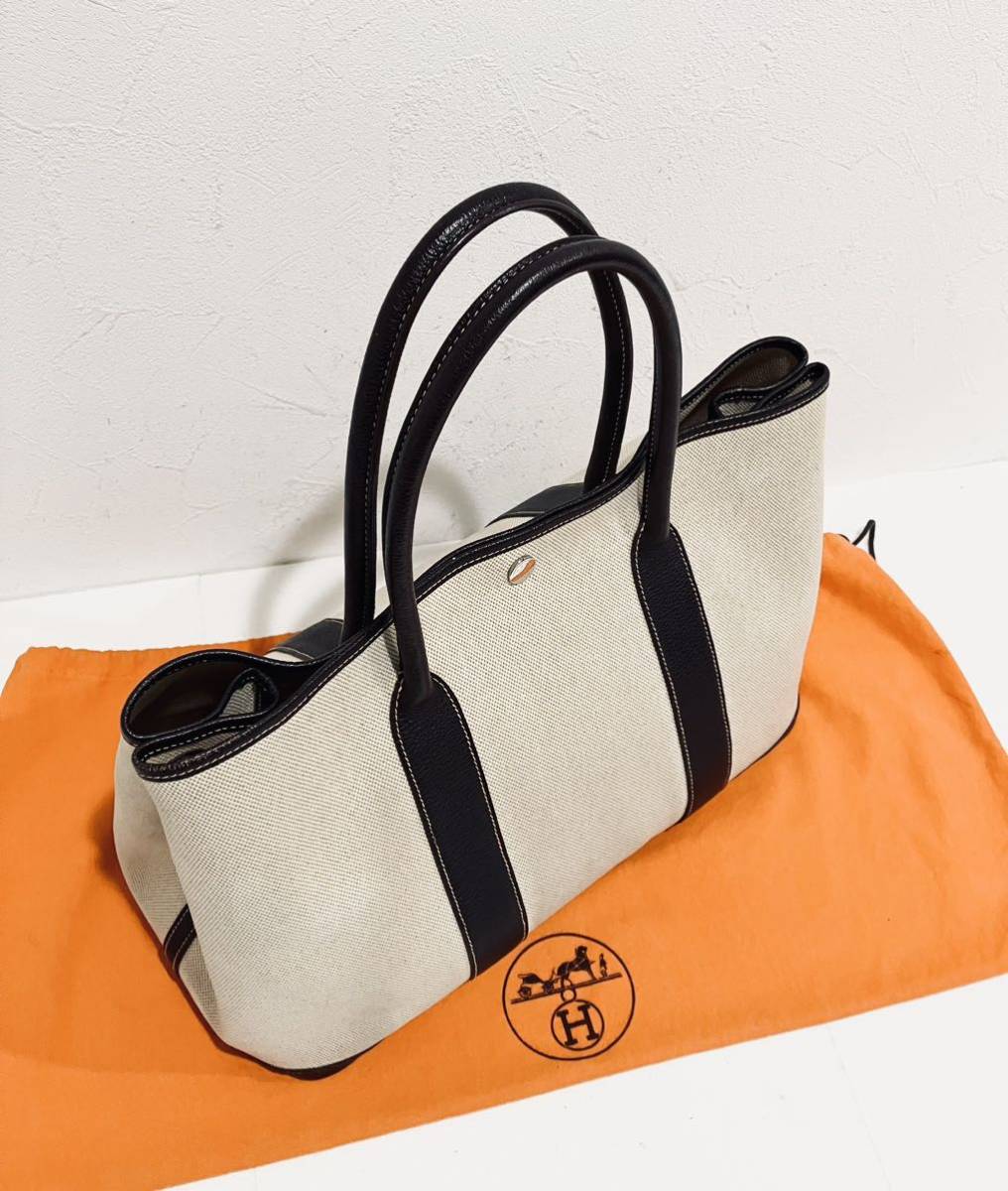 HERMES ☆ 極上美品 エルメス ガーデンパーティ トート PM バッグ □H  