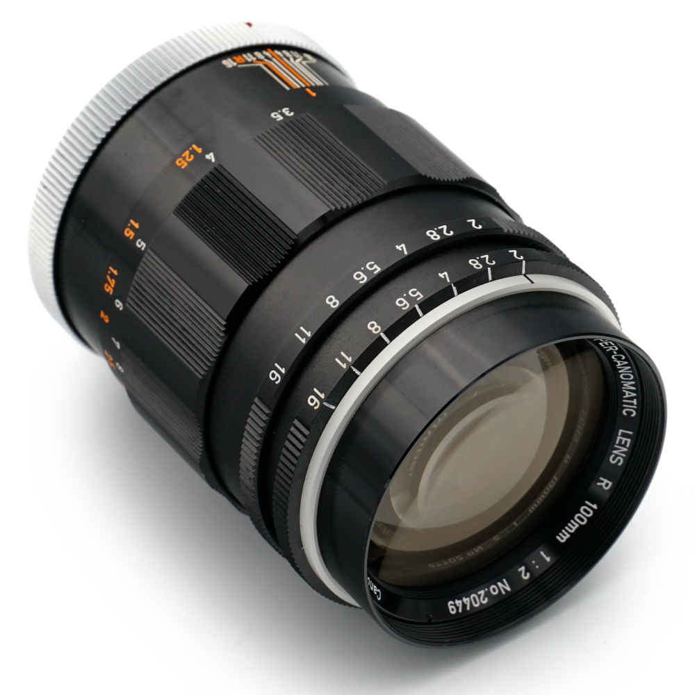 レア 動作品 Canon SUPER-CANOMATIC R 100mm F2 1:2 中望遠 単焦点 ケース