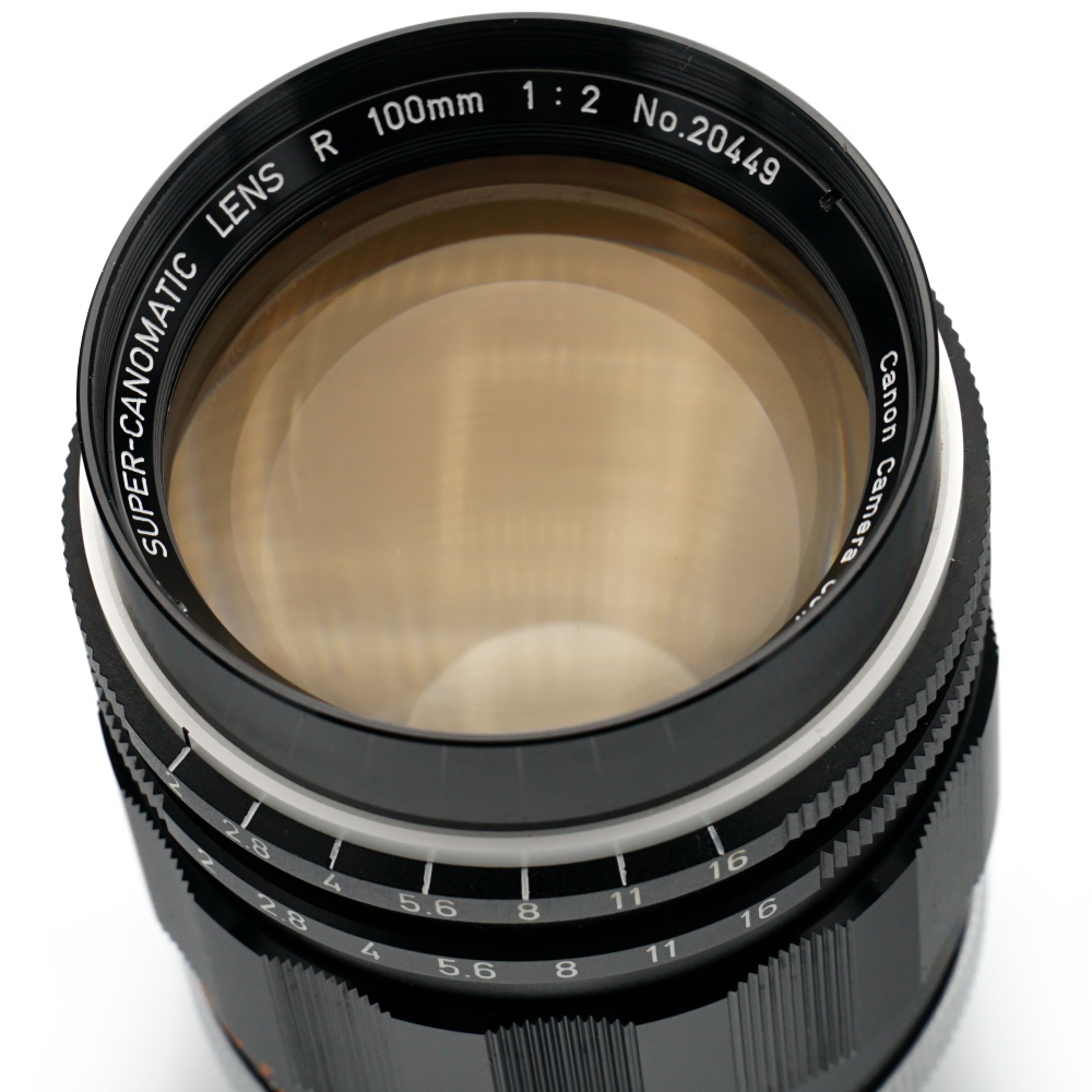レア 動作品 Canon SUPER-CANOMATIC R 100mm F2 1:2 中望遠 単焦点 ケース