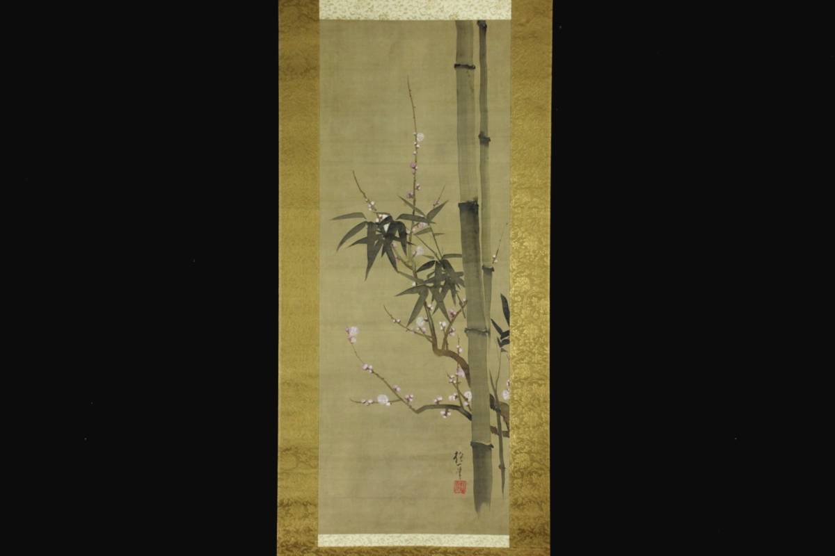 酒井抱一 模写] 燕 酒井抱一「三幅対」絹本 - 四季草花 肉筆 花鳥図 鳥獣