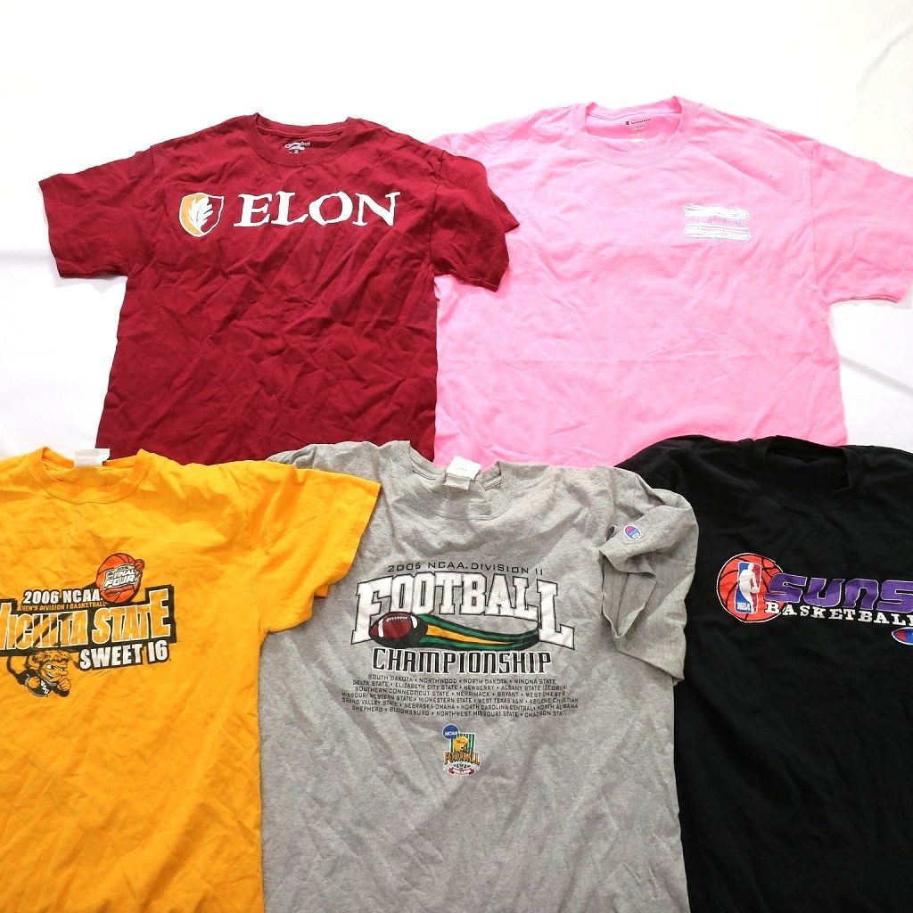 ★訳あり 35枚 チャンピオン半袖Tシャツ set ワンポイント NBA 他 [メンズ] まとめ売り セット 古着卸 最落なし 1円スタート 訳有3239