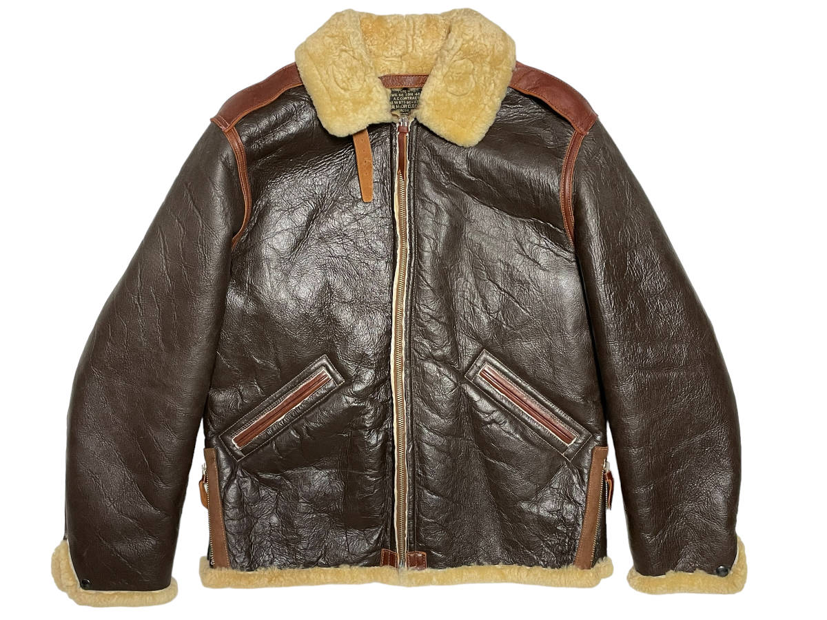 38R ニュージーランド製 THE REAL McCOY リアルマッコイズ B-6 ムートン フライトジャケット