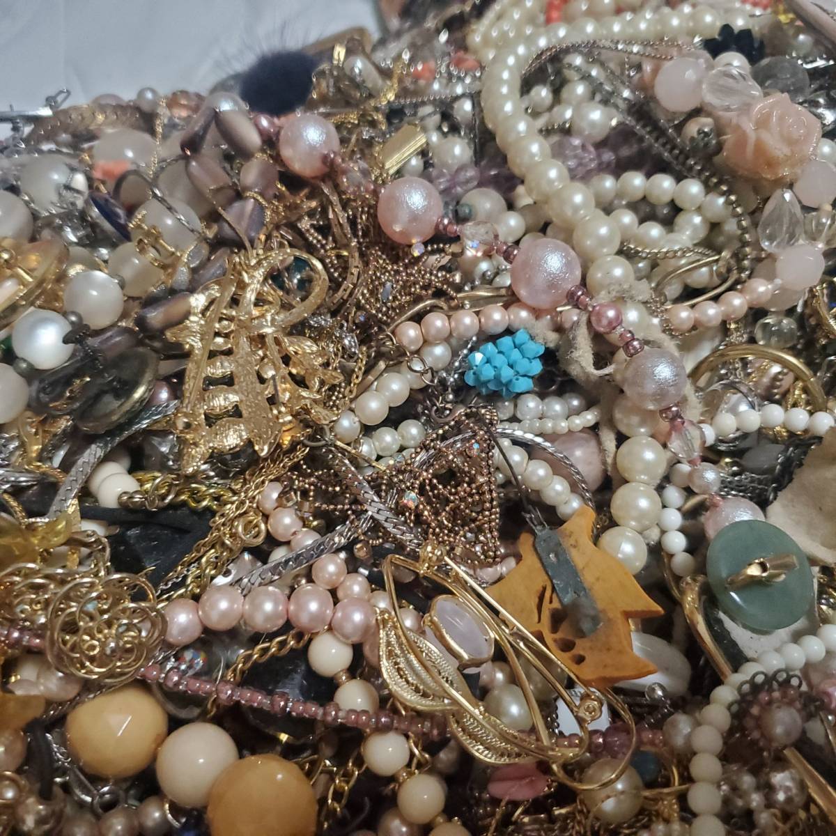 1【総重量約23.6kg】メッキ大量まとめ アクセサリー ネックレス リング