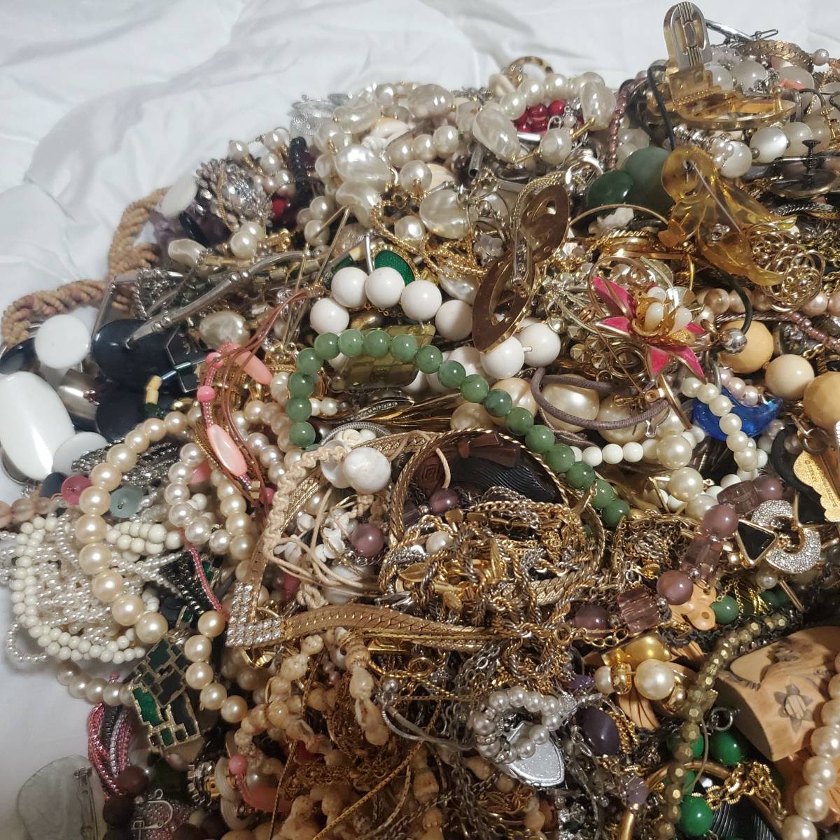 1【総重量約23.6kg】メッキ大量まとめ アクセサリー ネックレス リング