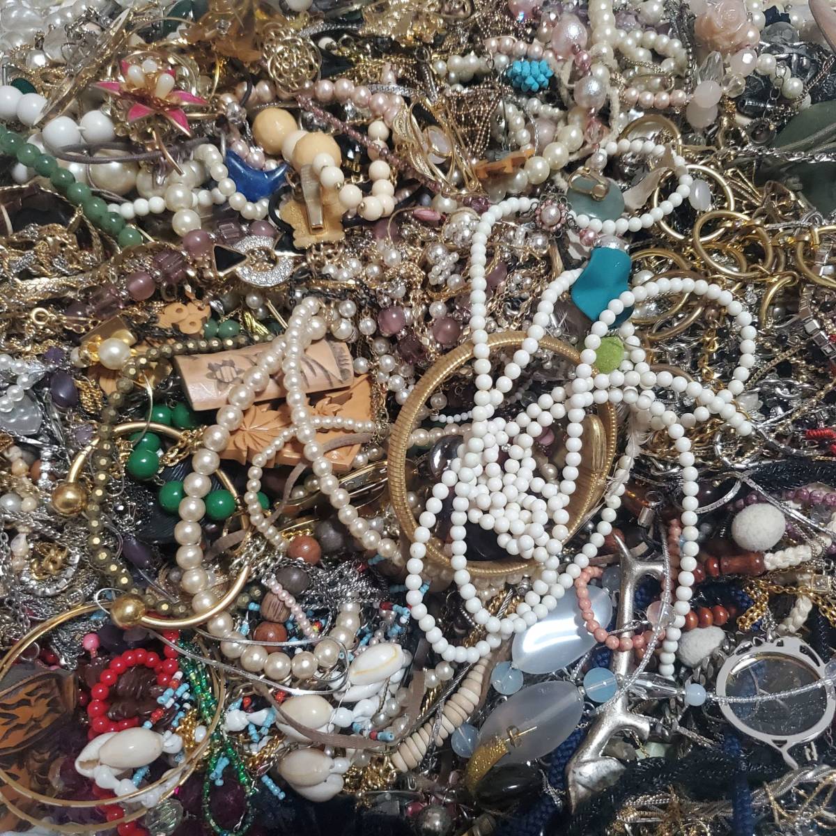 1【総重量約23.6kg】メッキ大量まとめ アクセサリー ネックレス リング