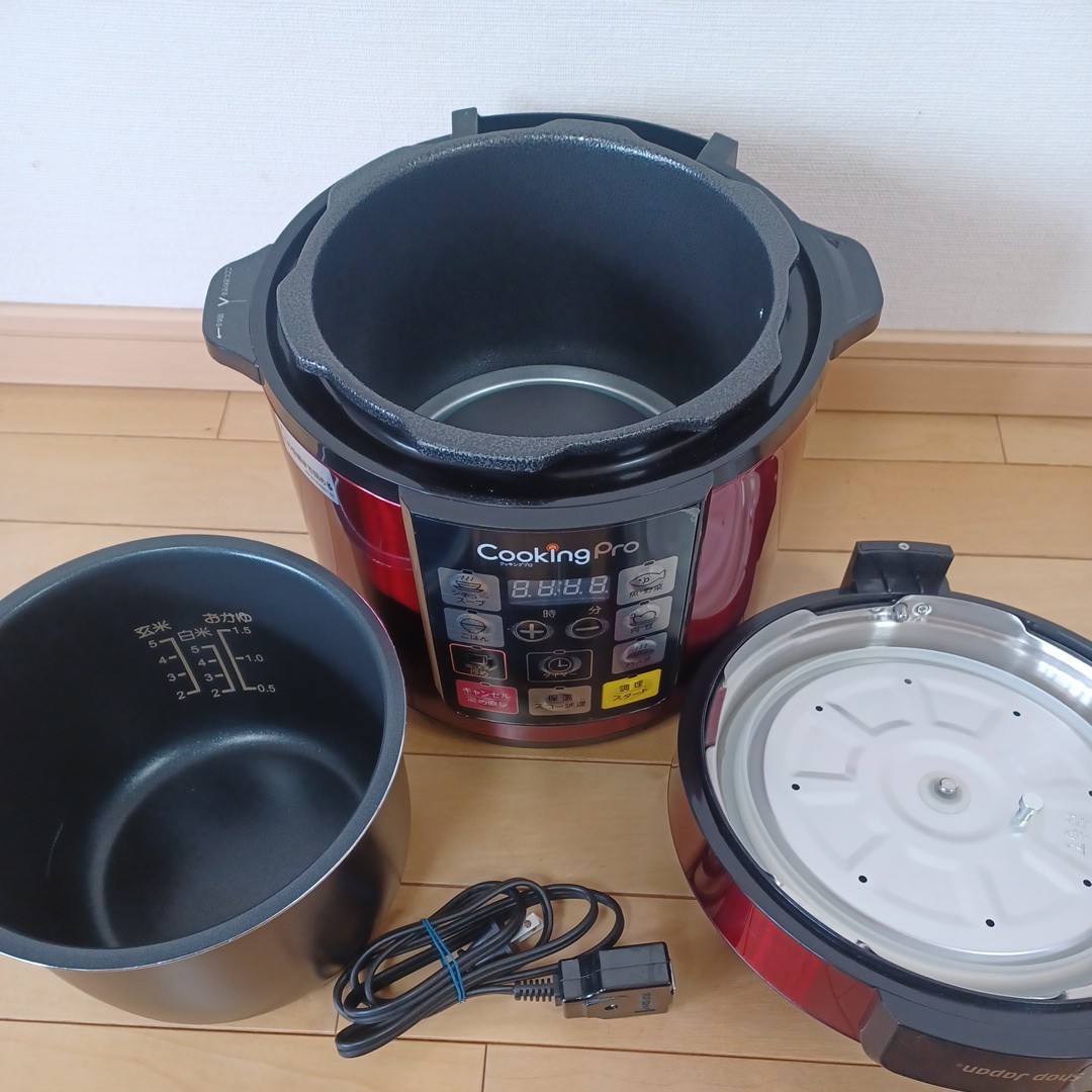 Cooking Pro 電気圧力鍋 赤 クッキングプロ レッド Cooking Pro 電気圧力鍋 赤 【公式通販】 クッキングプロ(cooking pro)レッド