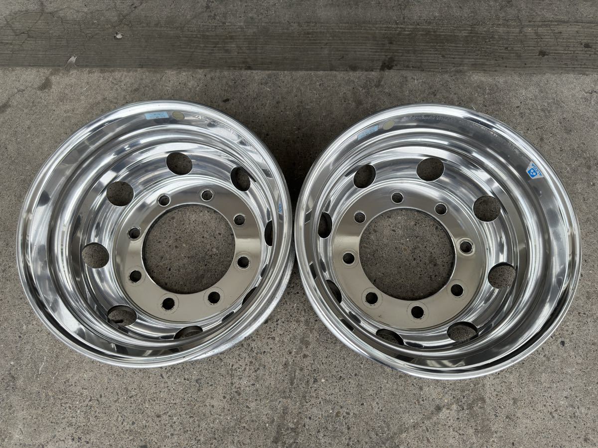 新品①本 大型低床トラック用 アルコア ISO用 アルミホイール 8穴 送料