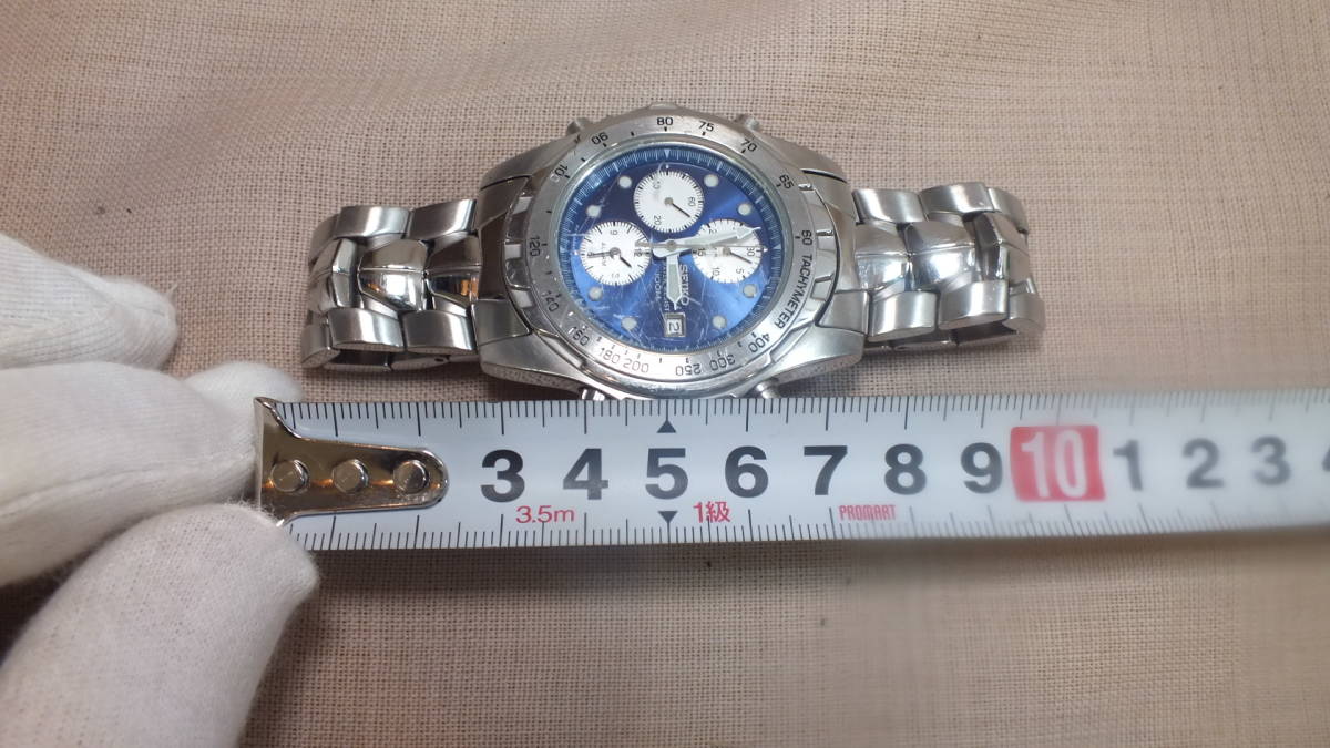 SEIKO セイコー 7T32-6L40 クロノグラフ デイト QZ クォーツ メンズ 