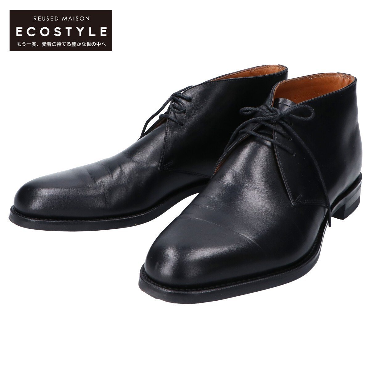 【美品】Otsuka 大塚製靴 HS-2418 チャッカブーツ シューズ 24 1/2EE ブラック メンズ