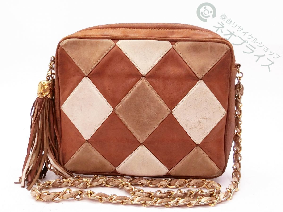 HOT，新作登場 Z3848 CHANEL シャネル マトラッセ フリンジ バイカラー チェーン ショルダー バッグ(ショルダーバッグ)｜売買されたオークション情報、yahooの商品情報をアーカイブ公開 - オークファン かばん、バッグ