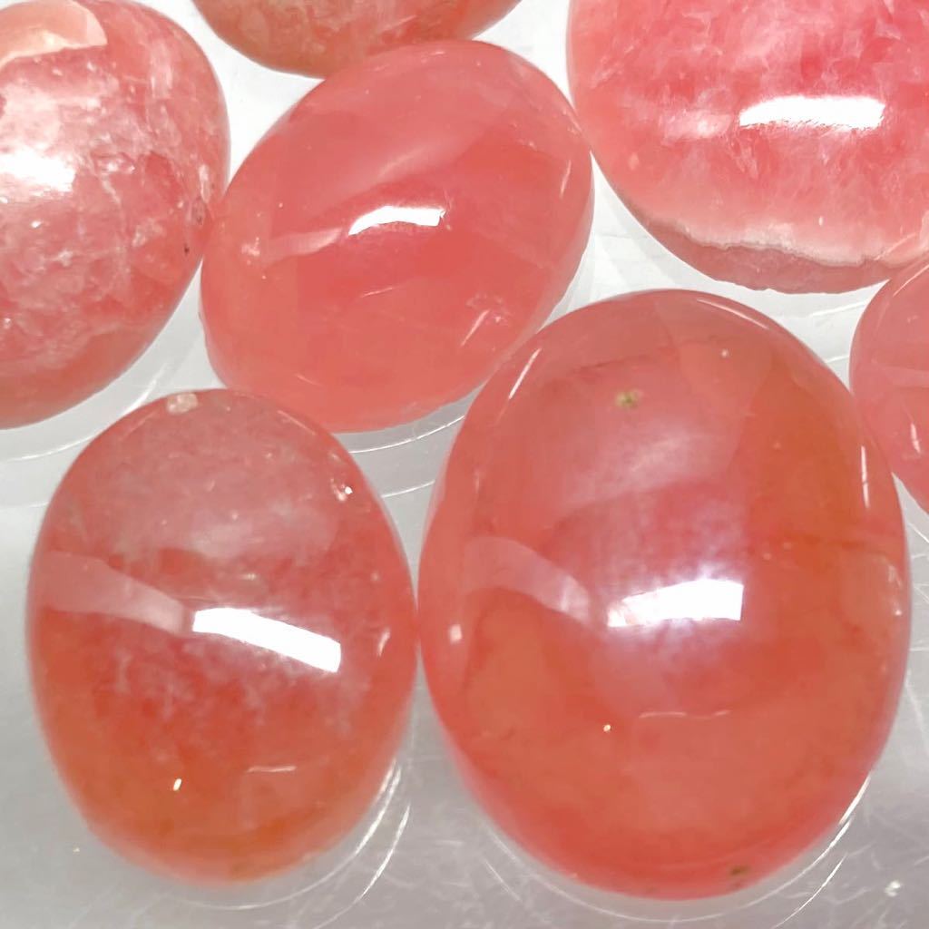 ●天然ロードクロサイト7点おまとめ100ct● m ルース 裸石 宝石 ジュエリー jewelry インカローズ　rhodochrosite 