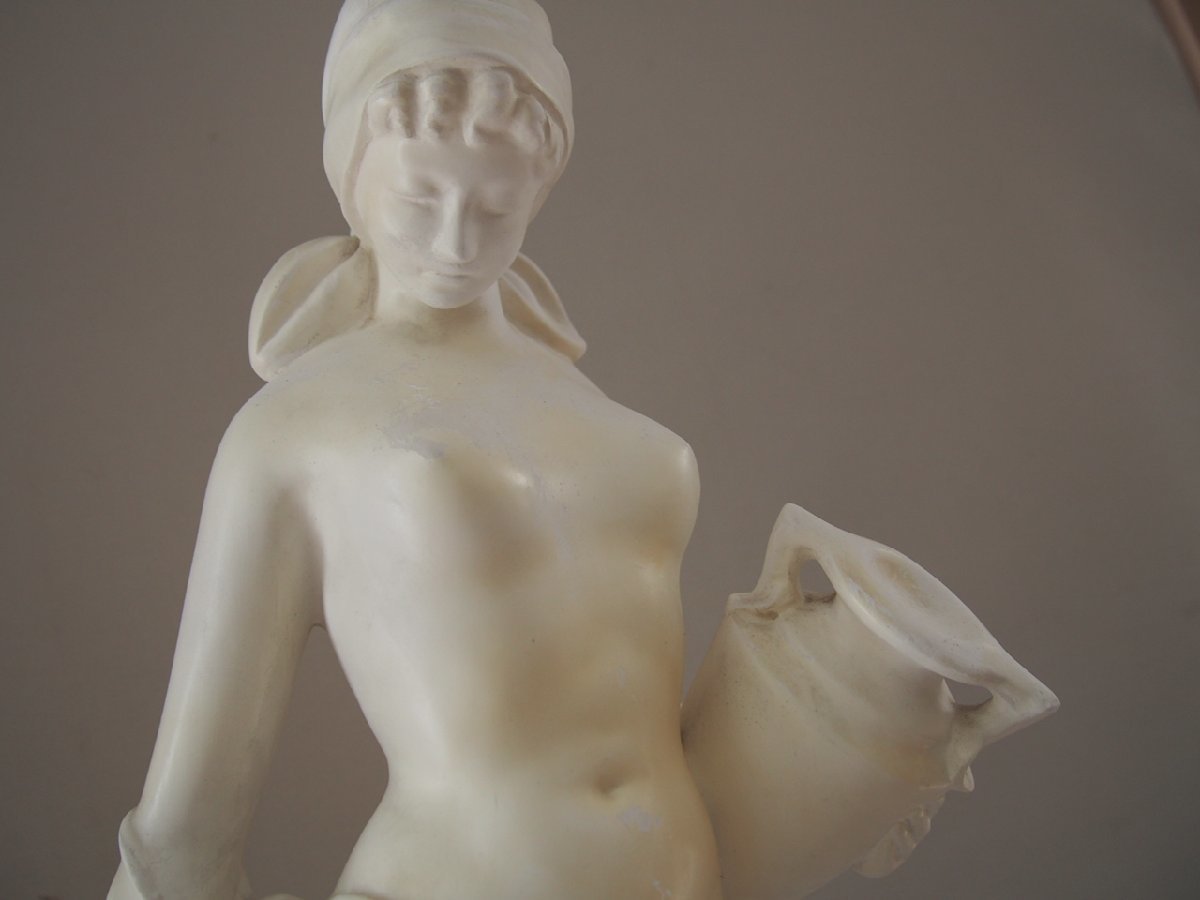 アンティーク☆石膏像 裸婦像 石膏像 彫刻美術品 女性像 裸婦全身像 水瓶を持つ女 水を汲む女