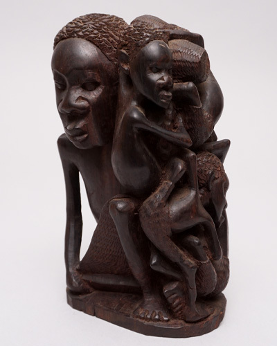 アフリカ ブワ族 お面 木彫り 民族工芸 マスク 壁掛け アフリカ 木彫り