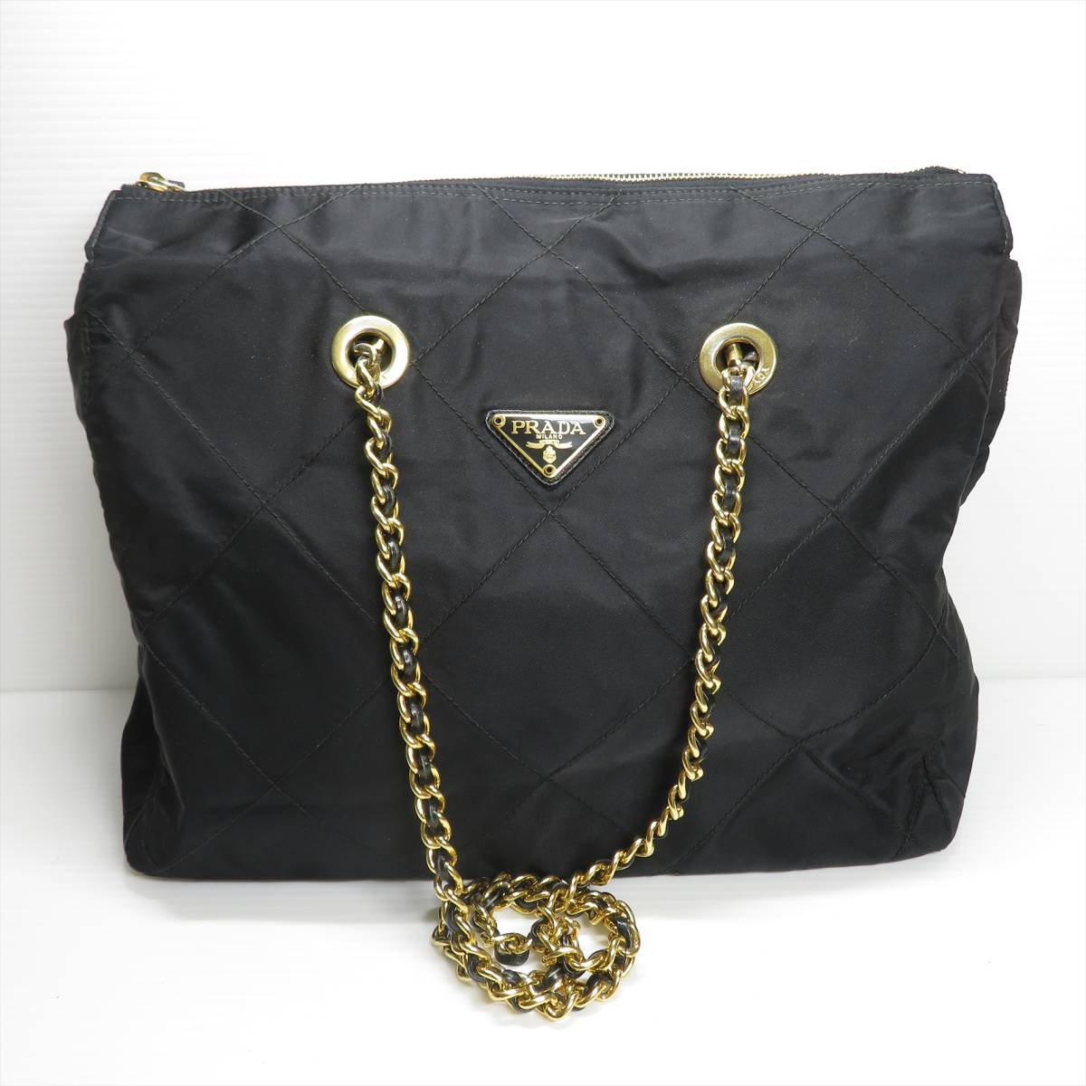 プラダ チェーンショルダーバッグ ナイロン ブラック 黒 NO.39