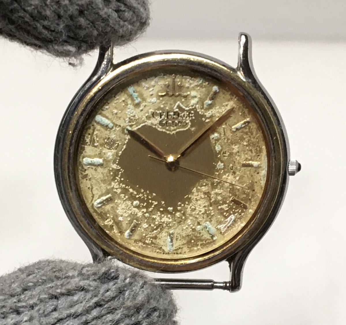 23-21 SEIKO セイコー CREDOR クレドール 腕時計 メンズ クォーツ 18KT+SS 8J81-6B00