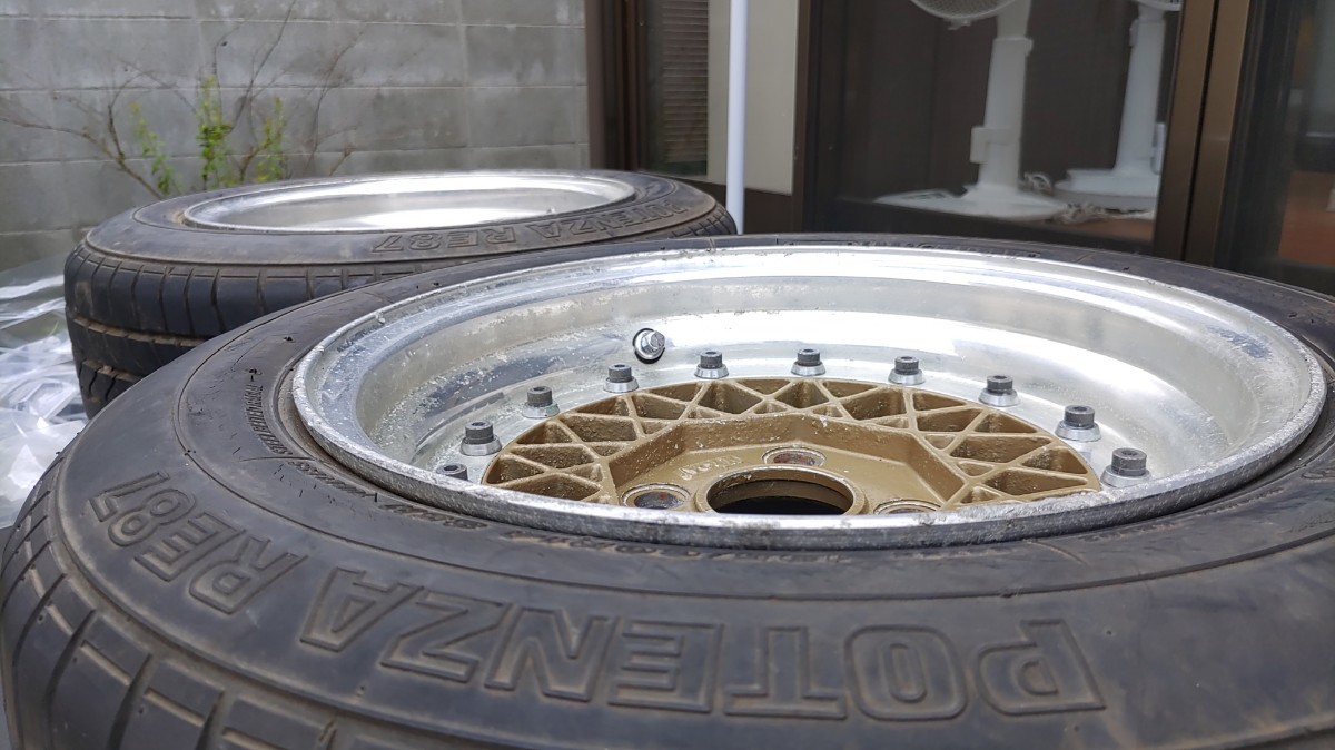 RAYS VOLKメッシュ 当時物 14インチ 7.5J?+8（実測） 114.3/4H ハブ径