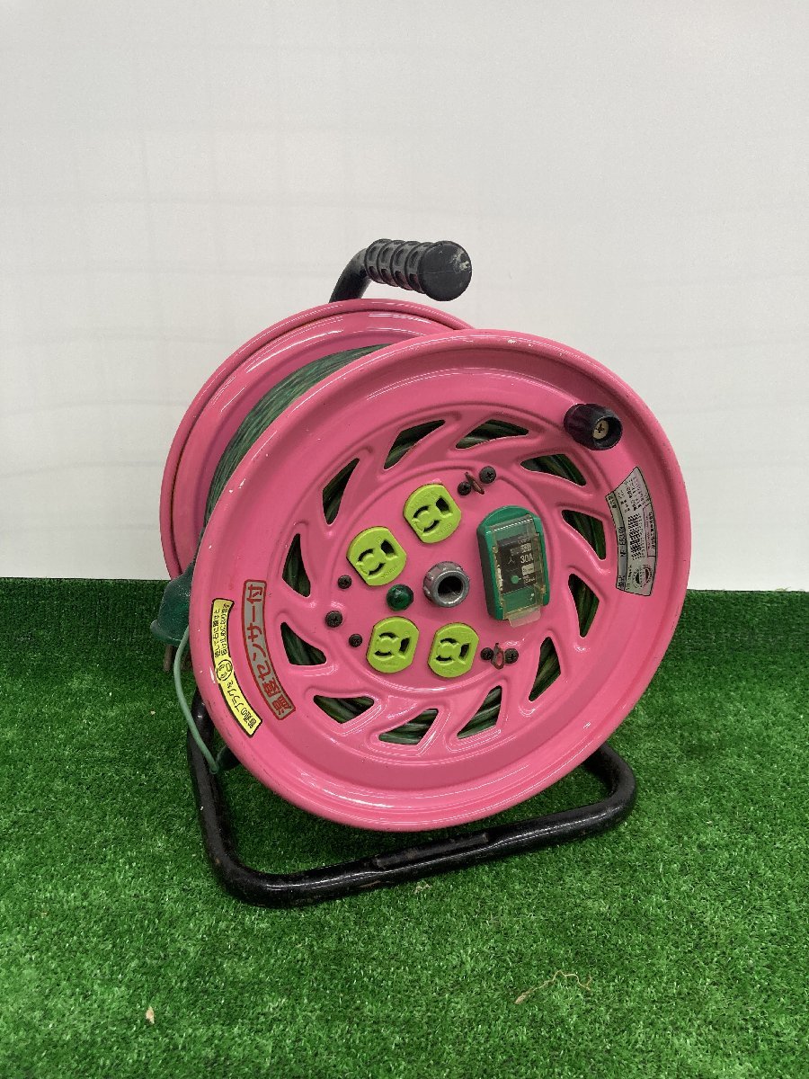 【中古品】電工ドラム 抜け止め式コンセントドラム(屋内型) NF-EB34N 30ｍ アース付 日動工業 / ITKOO4TG9HSR