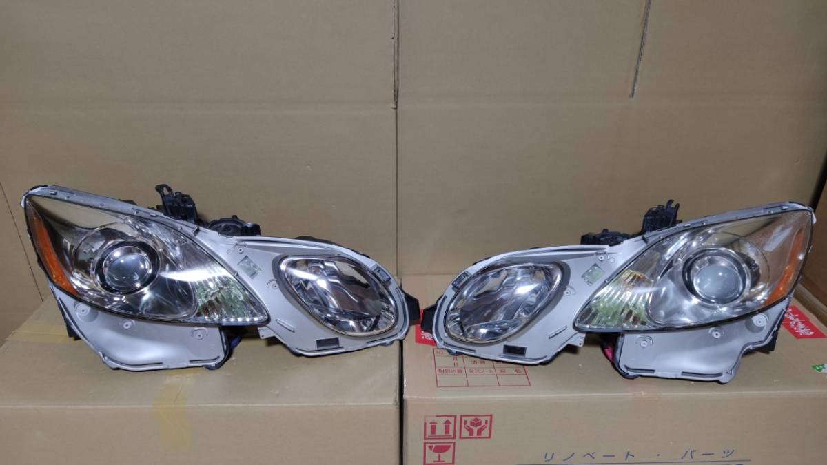 レクサス GS 19系 純正 HIDヘッドライト 左右セット GS350 430 450h