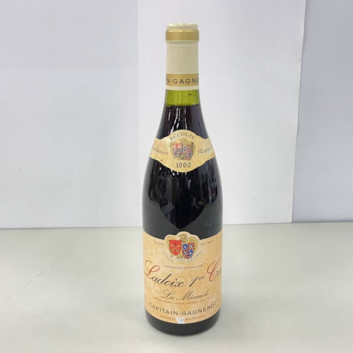 A253851(054)-208/SK3000　酒　ワイン　CAPITAIN・GAGNEROT　Ladoix 1er Cru　La Micaude　1990　13％　750ml　
