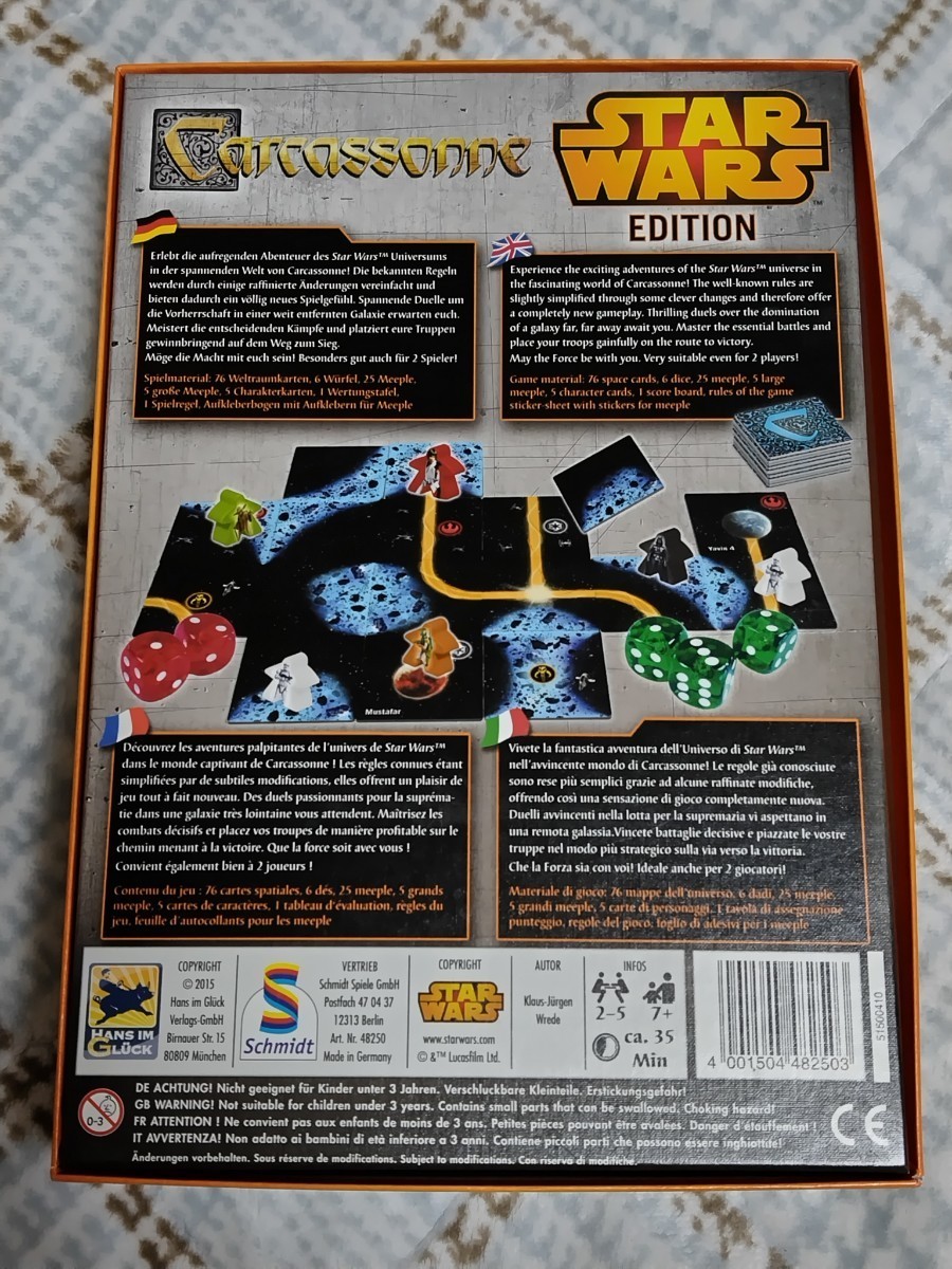 【正規品，豊富な】 【ボードゲーム】「カルカソンヌ：スターウォーズ」（Carcassonne: Star Wars Edition）《即決・送料無料》