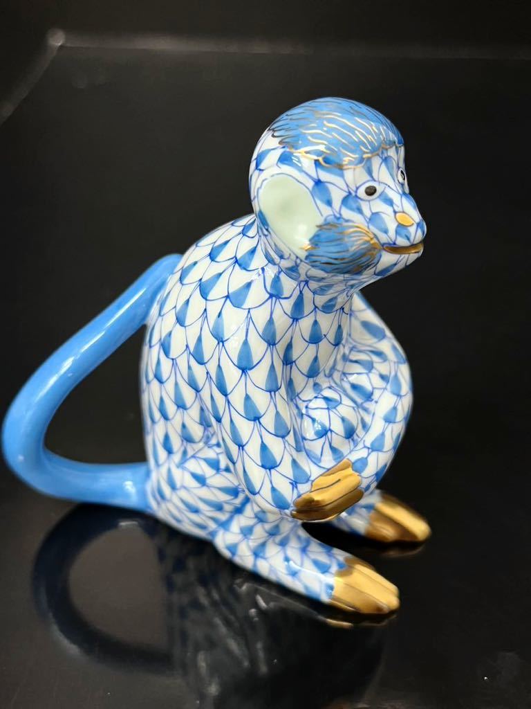 509k5) HEREND フィギュリン ヘレンド 猿 サル 置物 インテリア 陶器