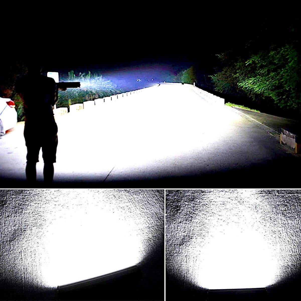 ワークライト LED ライトバー 12V 216W 38インチ180W ワークライト LED 100連 ライトバー 38cm 高輝度 300w フォグランプ 作業灯 前照灯 投光器 汎用 12v-24v コンボビーム 広角照明 爆光 白2個