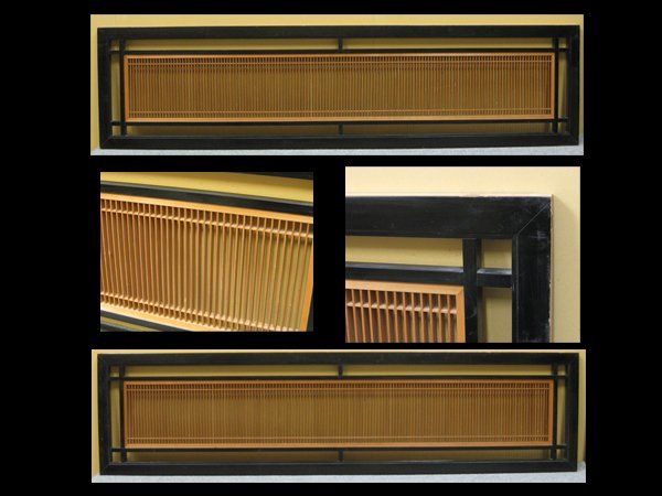 【心庵】木彫　組子格子／筬欄間　一対　欄間　古民家　レトロ　SK082