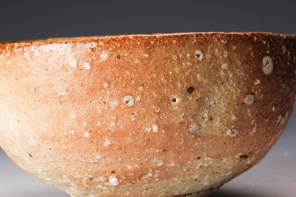 佳香】四代 上田直方 信楽古来窯 信楽茶碗 共箱 共布 栞 茶道具