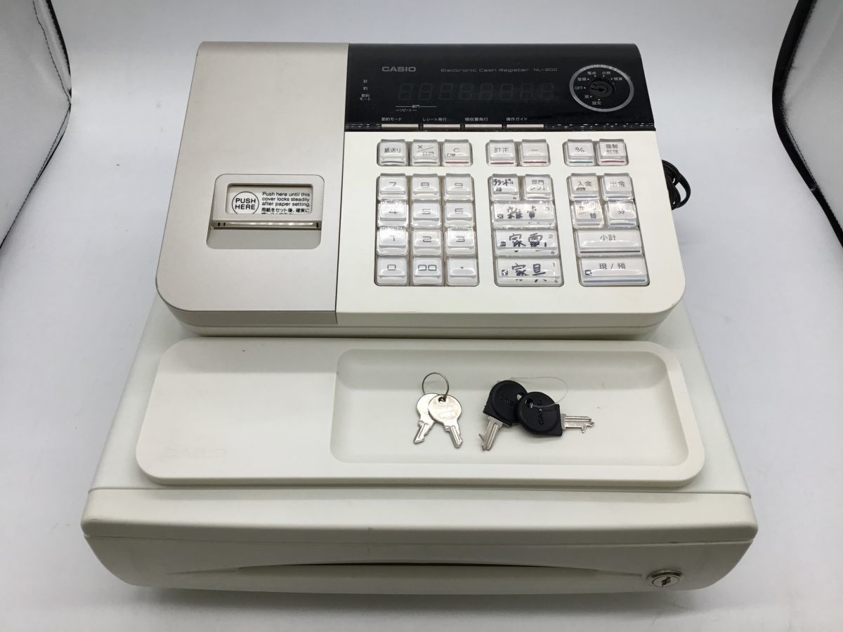 CASIO | 電子レジスター NL-200 カシオ レジスター 鍵付き 説明書付き 