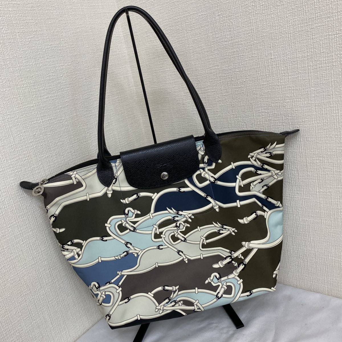 LONGCHAMP ロンシャン ルプリアージュ トートバッグ ロングハンドル 馬 