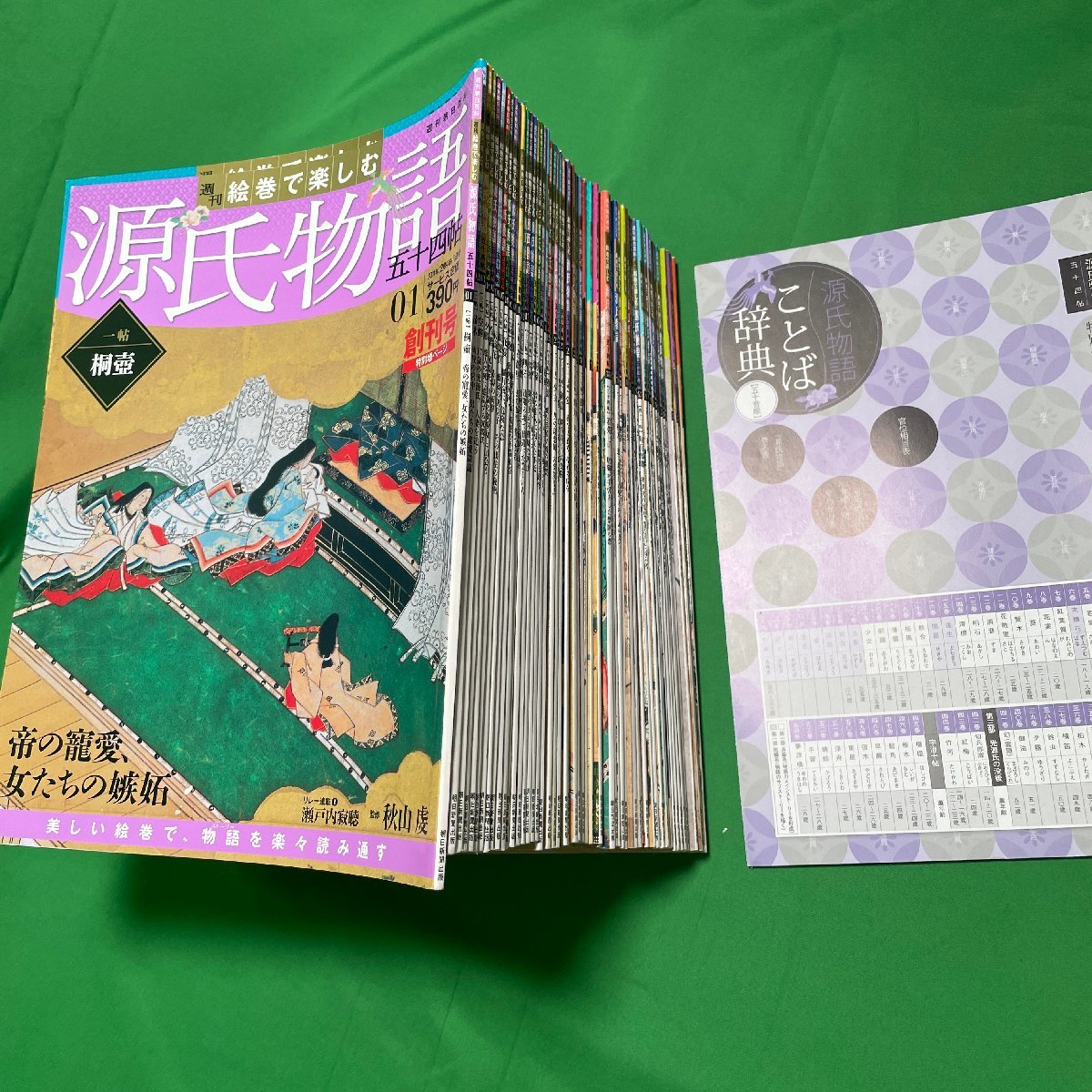 週刊 絵巻で楽しむ 源氏物語 五十四帖 1～60 全60冊揃 源氏物語 絵巻