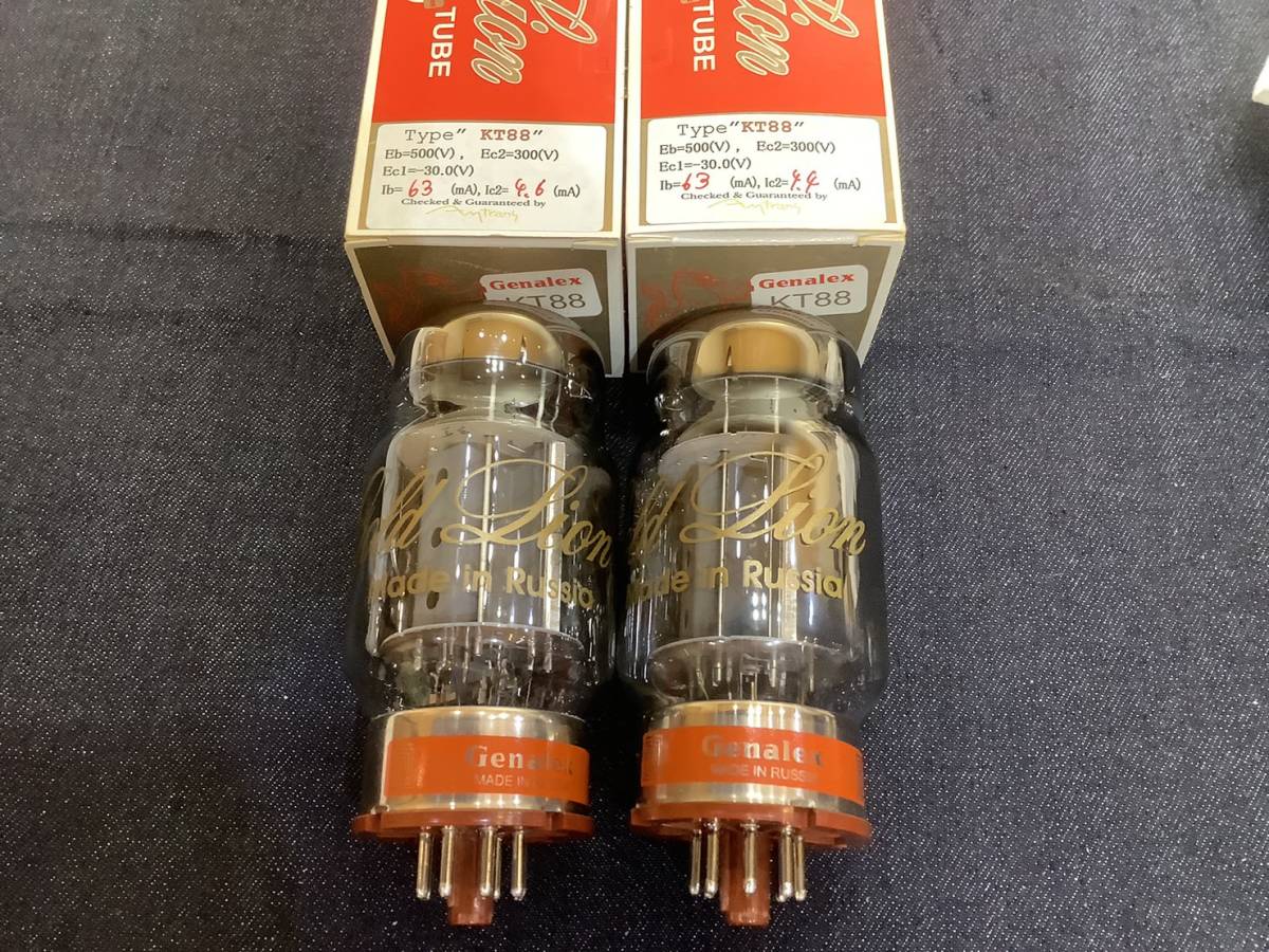 KT88 Lion Gold 真空管 | GOLD LION Genalex ペア - 2本 ゴールド