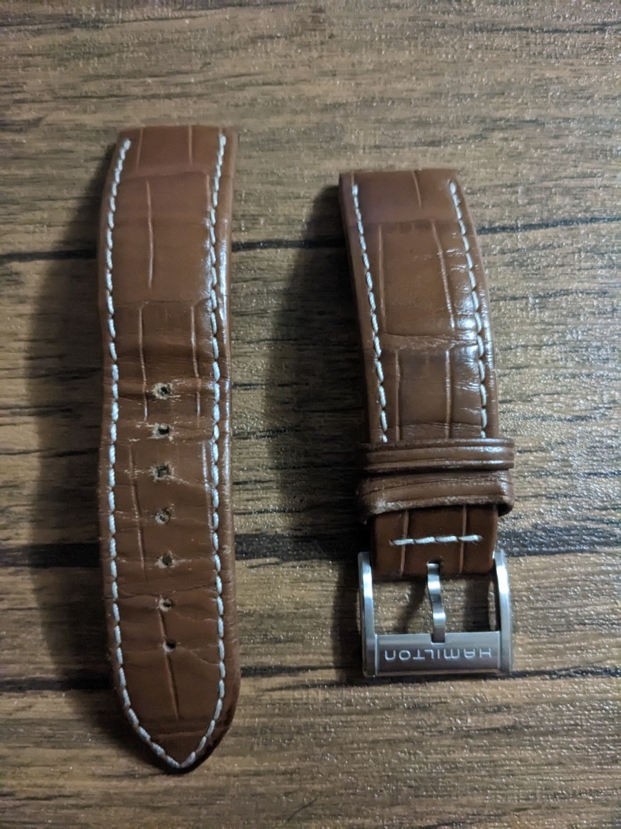 ハミルトン ジャズマスター 純正レザーベルト 22mm H600326101