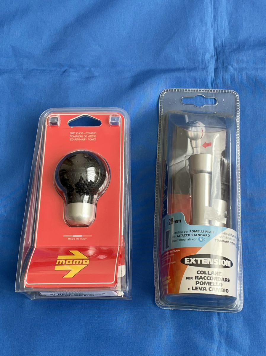 短期間のみ使用美品★MOMOシフトノブSK23&エクステンションセット★アバルトABARTH★RACEエアレザー★レアーズ正規品★迅速発送可能★
