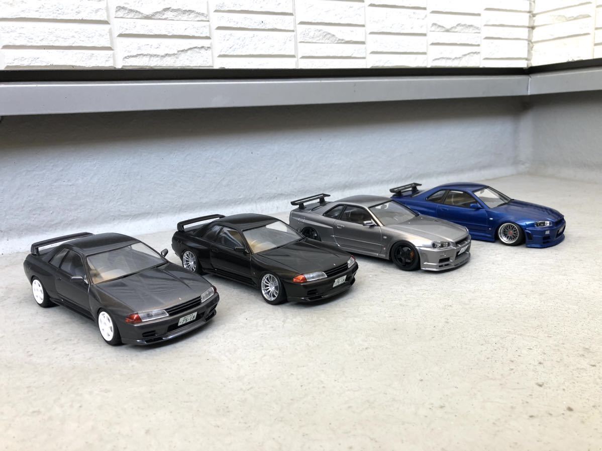 タミヤ製、スカイラインR32、GT-R完成品！！1/24、NISSAN、RB26