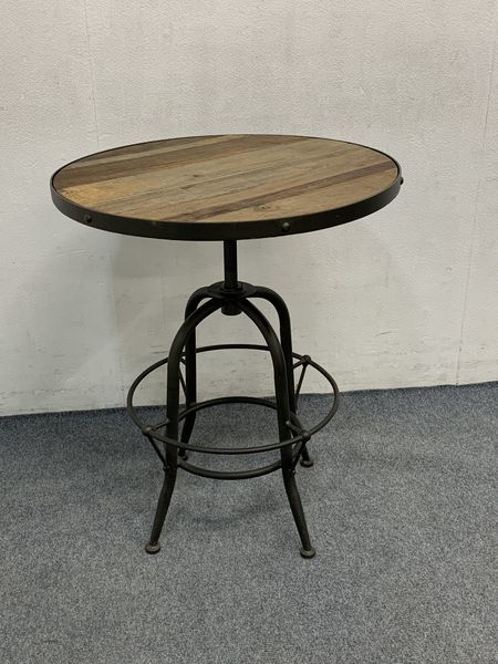 ①クラッシュゲート バッカス ラウンドテーブル 直径65cm 昇降式