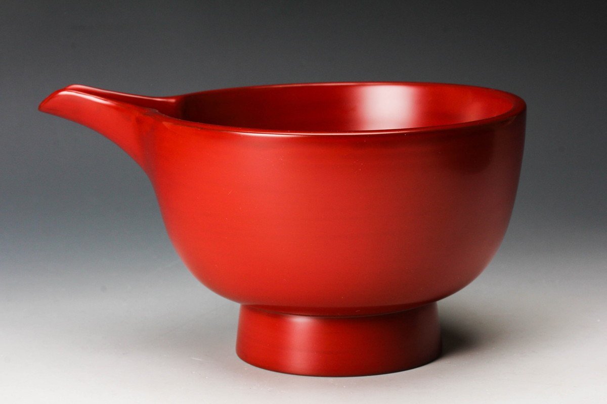 浄法寺漆器｜片口｜朱｜4.5寸｜岩舘正二｜初代 片口 酒