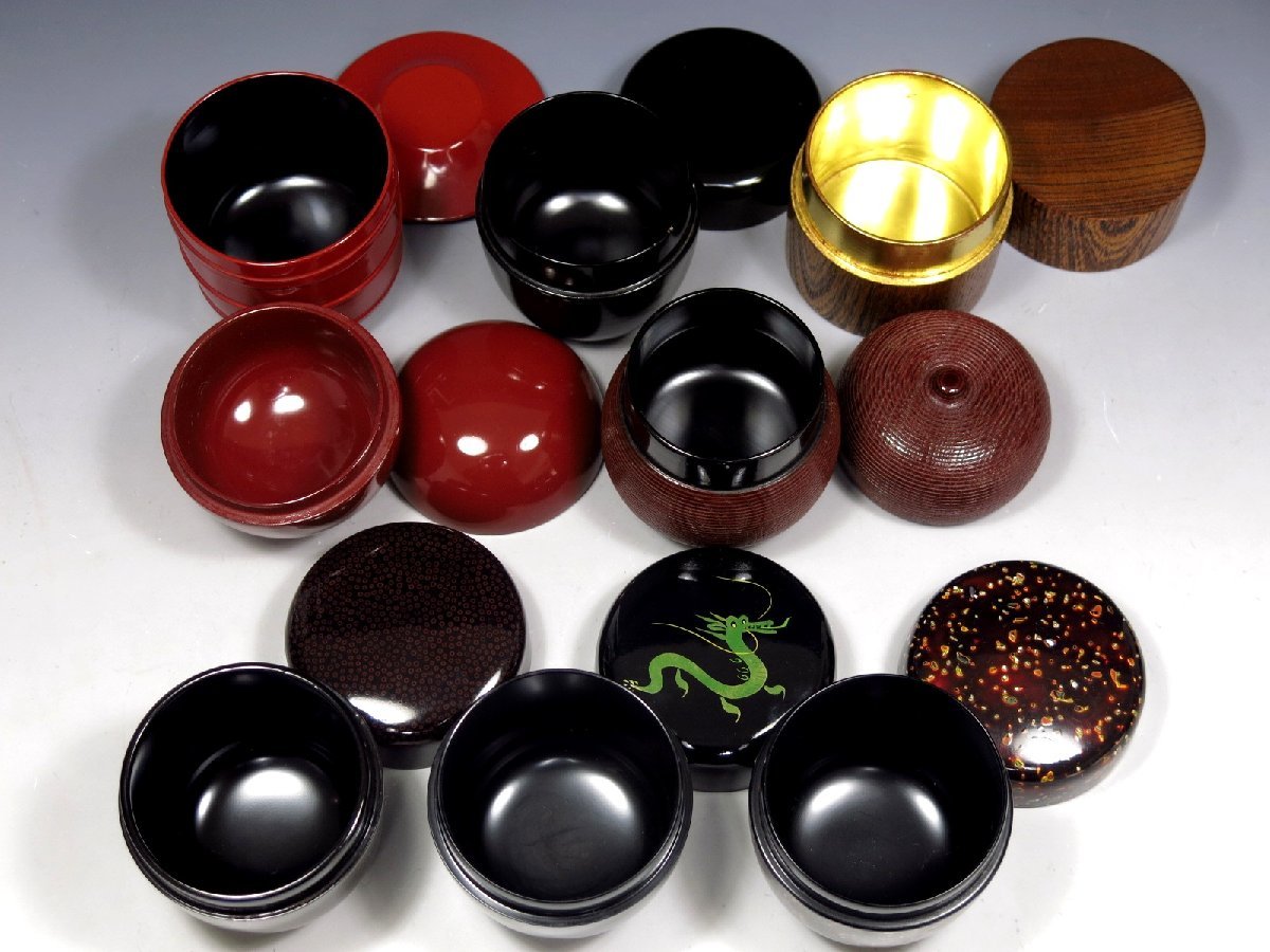 棗 中棗 黒 すすき蒔絵 陽斉 木箱入 茶道具 古物品 表用】一閑木賊蒔絵