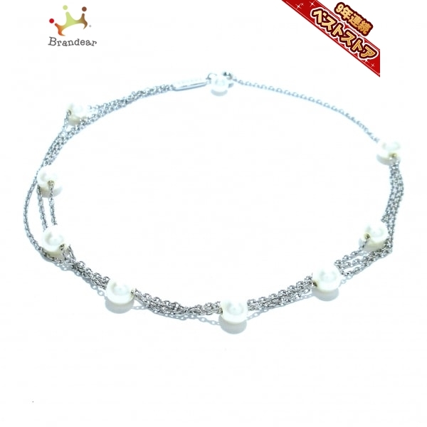 タサキシンジュ 田崎真珠/TASAKI ブレスレット K18WG×パール 白 美品 