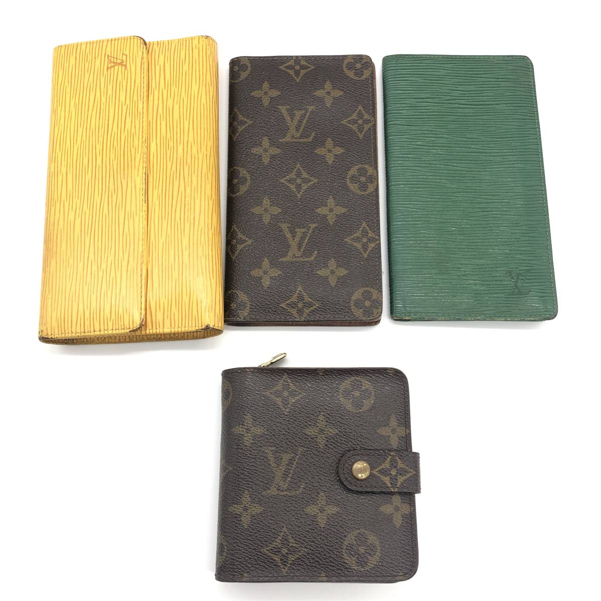 【4点まとめ】LOUIS VUITTON ルイ ヴィトン 財布 サイフ 札入れ カードケース モノグラム エピ M63389 M61667 M63214