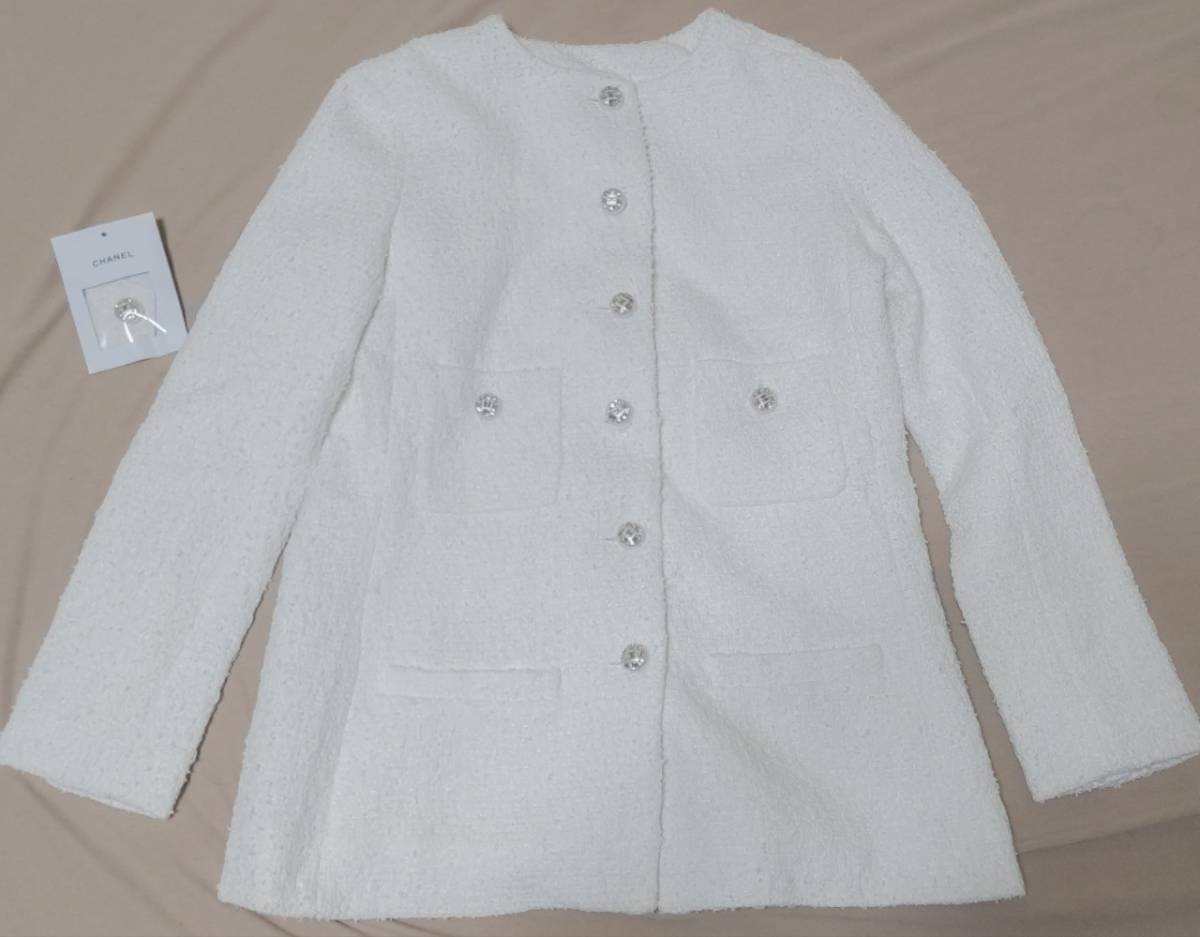 CHANEL/ツイード ジャケット/ホワイト/サイズ36/シャネル 中古・古着 