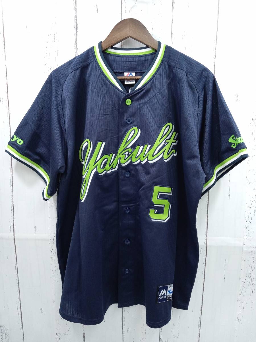 安い Majestic マジェスティック 東京 ヤクルトスワローズ 5 川端慎吾 ビジターユニフォーム レプリカユニフォーム size L ネイビー 店舗受取可(Lサイズ)｜売買されたオークション情報、yahooの商品情 半袖シャツ一般