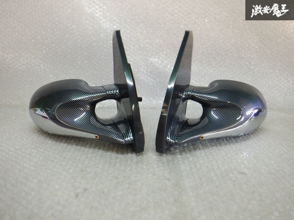 KDC ホンダ JB3 ライフ ダンク カーボン調 エアロミラー ドアミラー サイドミラー 左右 セット ブルーレンズ K3 015838 棚D-5-4