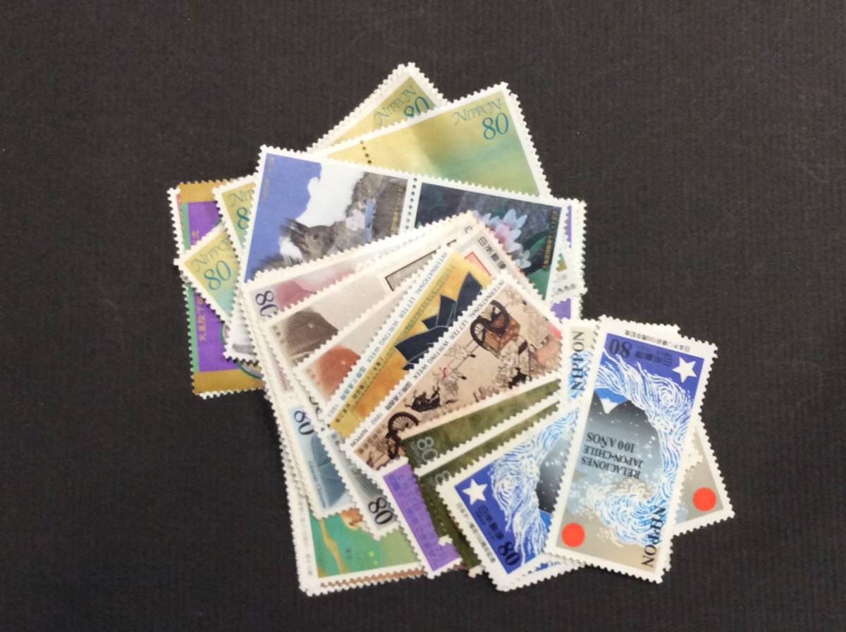 80円切手 150枚セット 12000円分 バラ 未使用 通信用 まとめて ☆送料無料☆