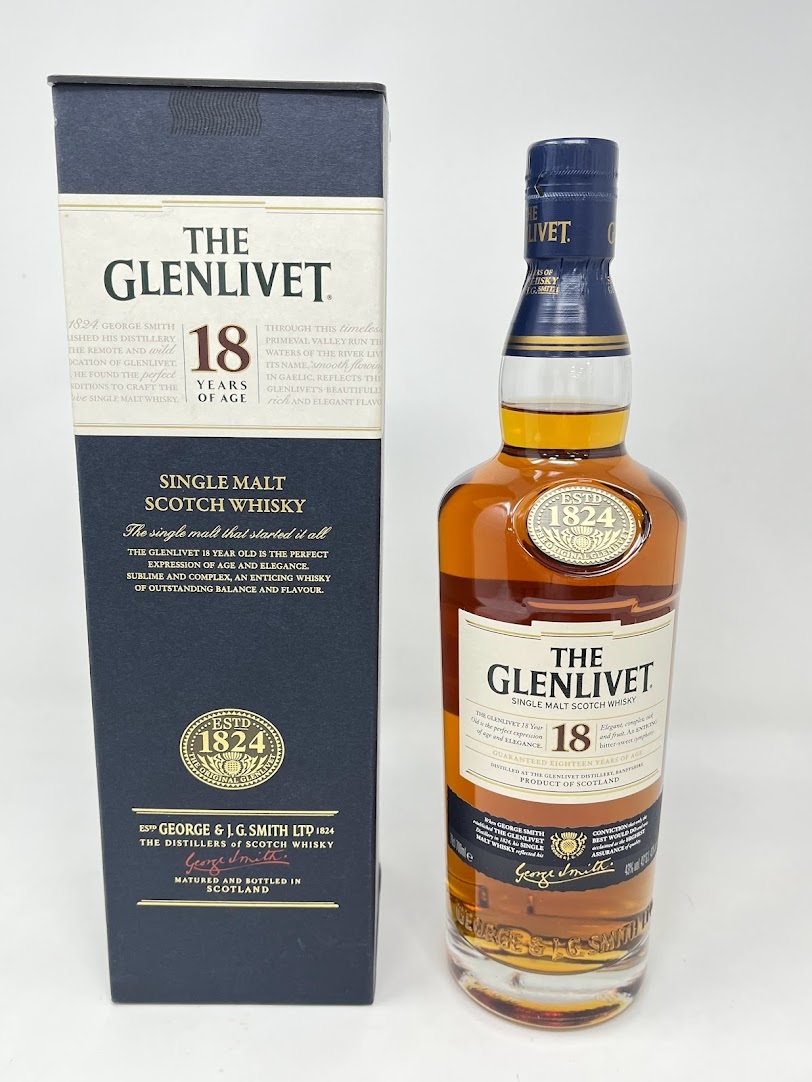 未開栓】古酒 GLENLIVET グレンリベット 18年 SINGLE MALT
